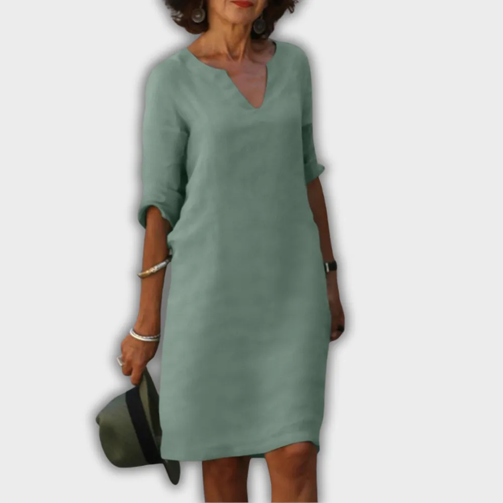 V-Neck Relaxed Casual Dress