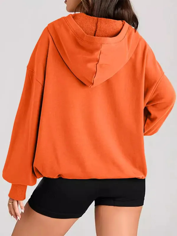 Zip-Detail Pocketed Long-Sleeve Knit Sweatshirt