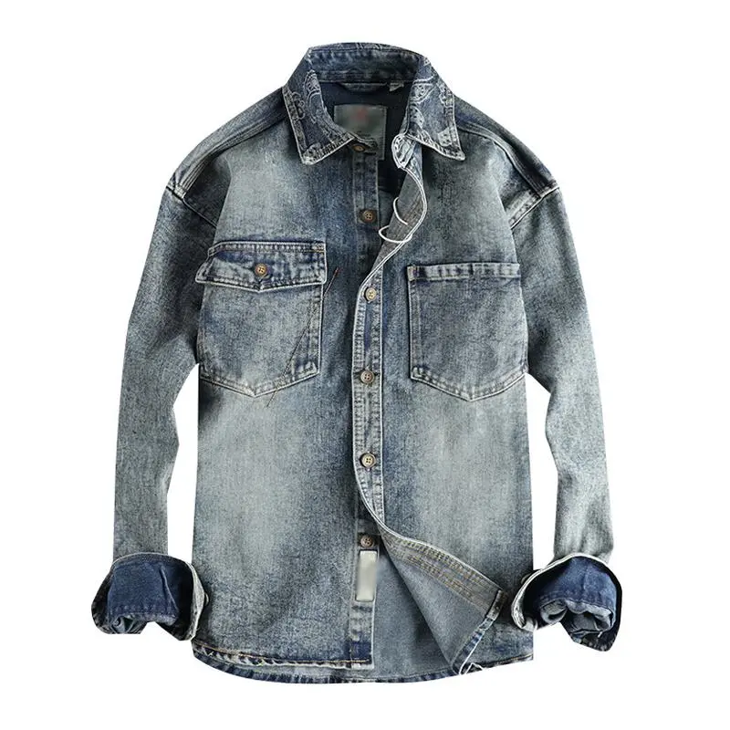 Denim Utility Embroidered Shirt