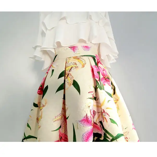 Modern Weekend Everyday Casual Floral Skirt