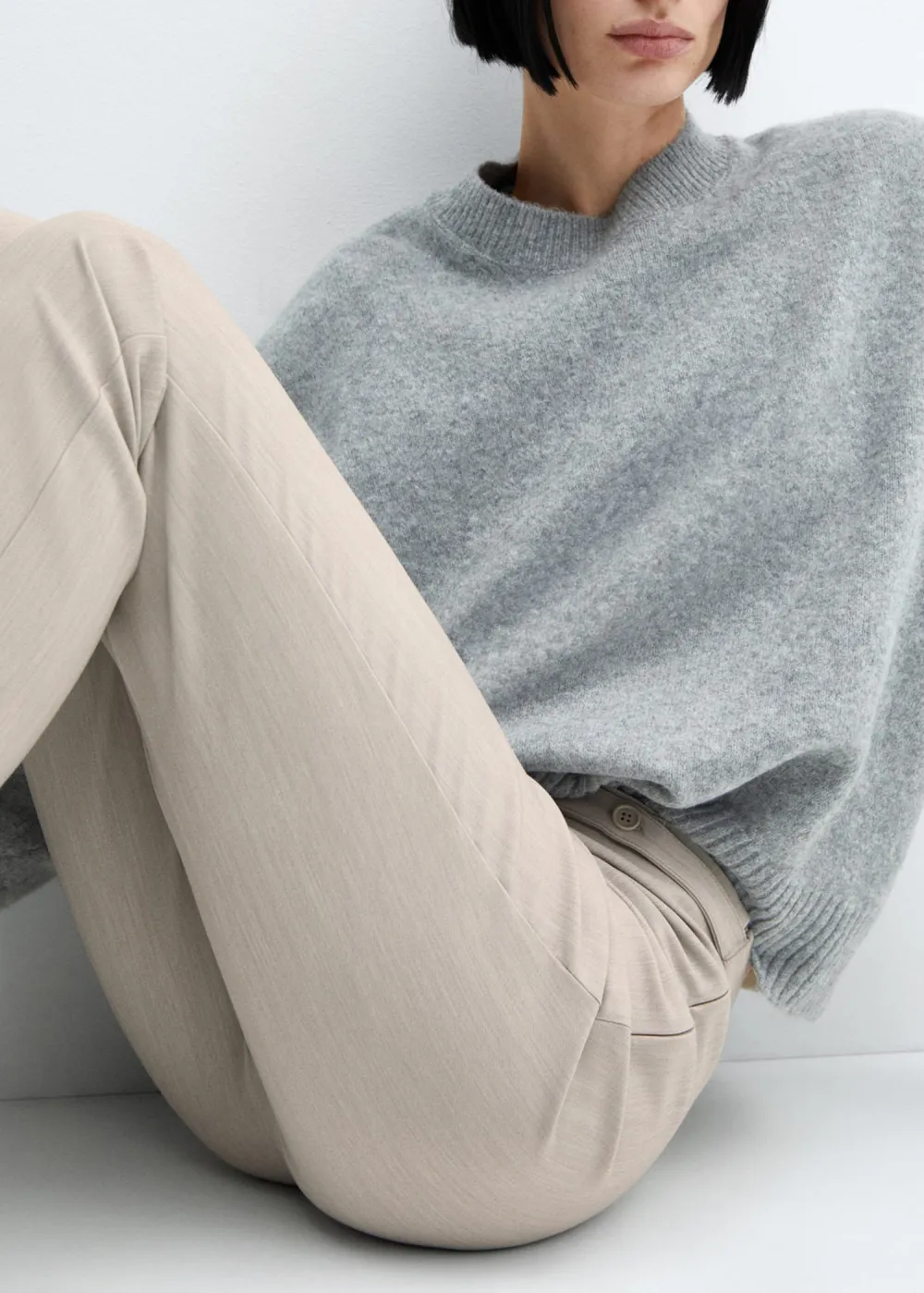 Belt Straight-Fit Pants