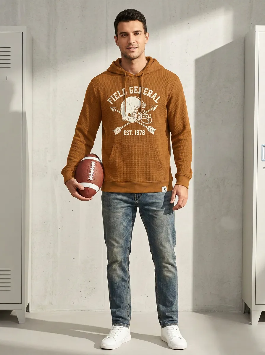 Men's Football Field General Helmet Hoodie