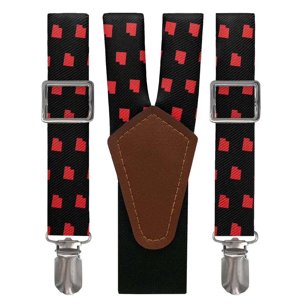 Graphic Contour Motif Suspenders