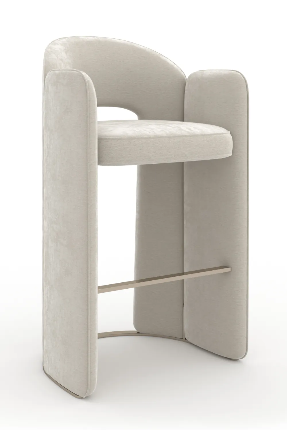 Refined Velvet Bar Stool