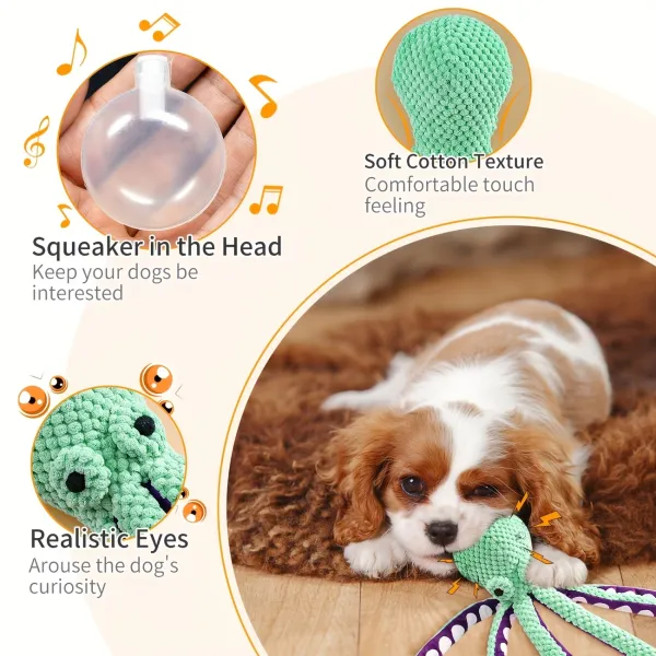 Octopus Squeaky Dog Toy