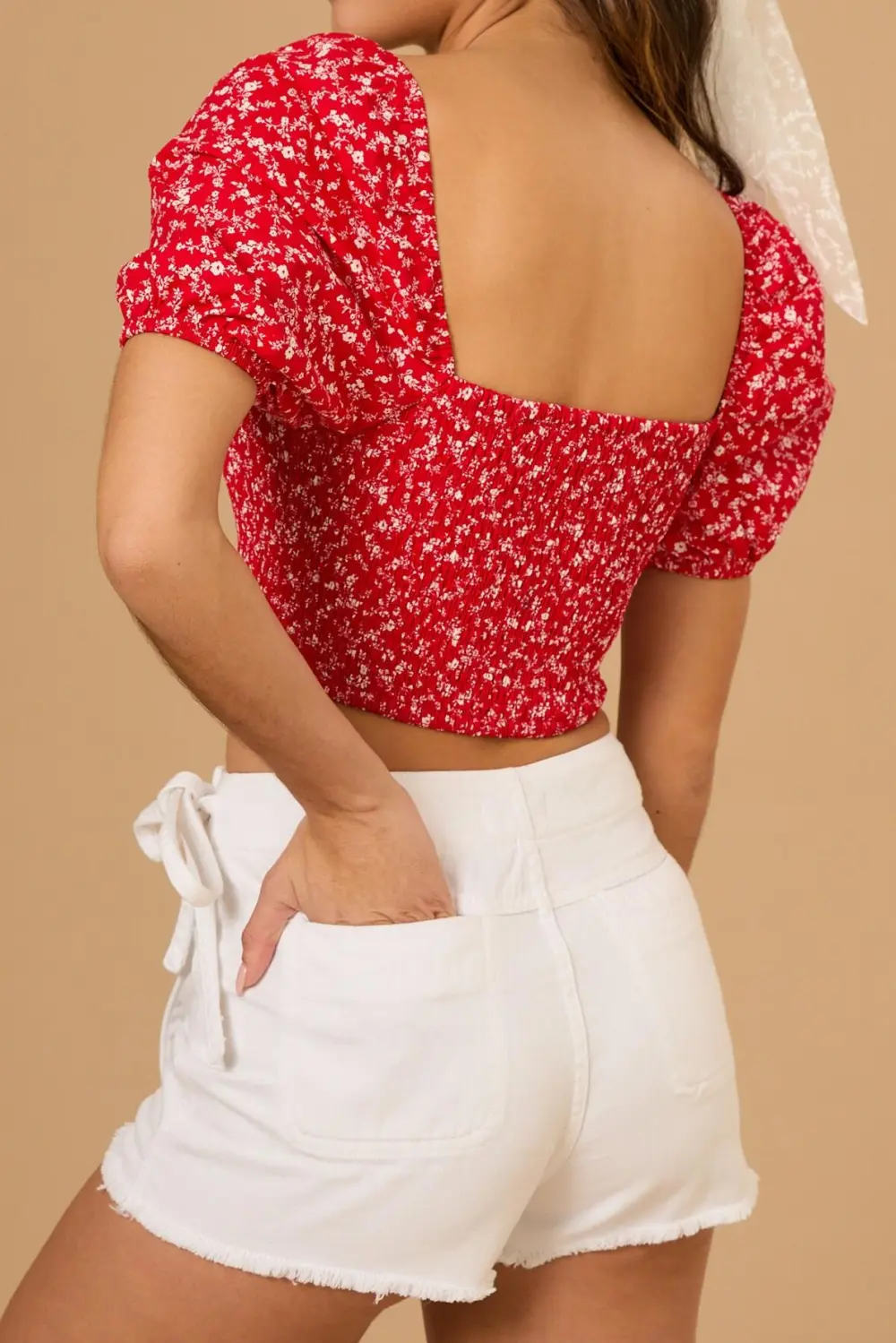 Smocked Red Top