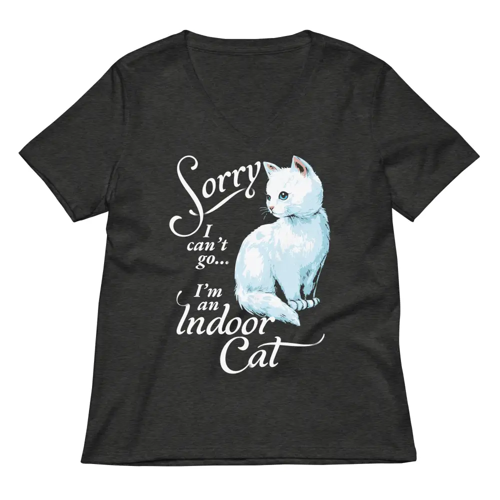 Indoor Cat V Neck Tee