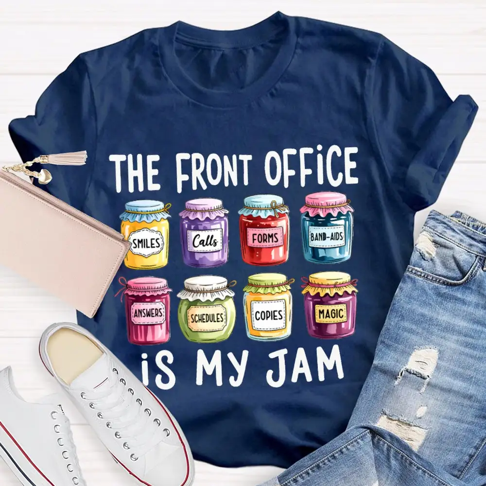 The Front Office Is My Jam Colorful Small Bottles T-Shirt