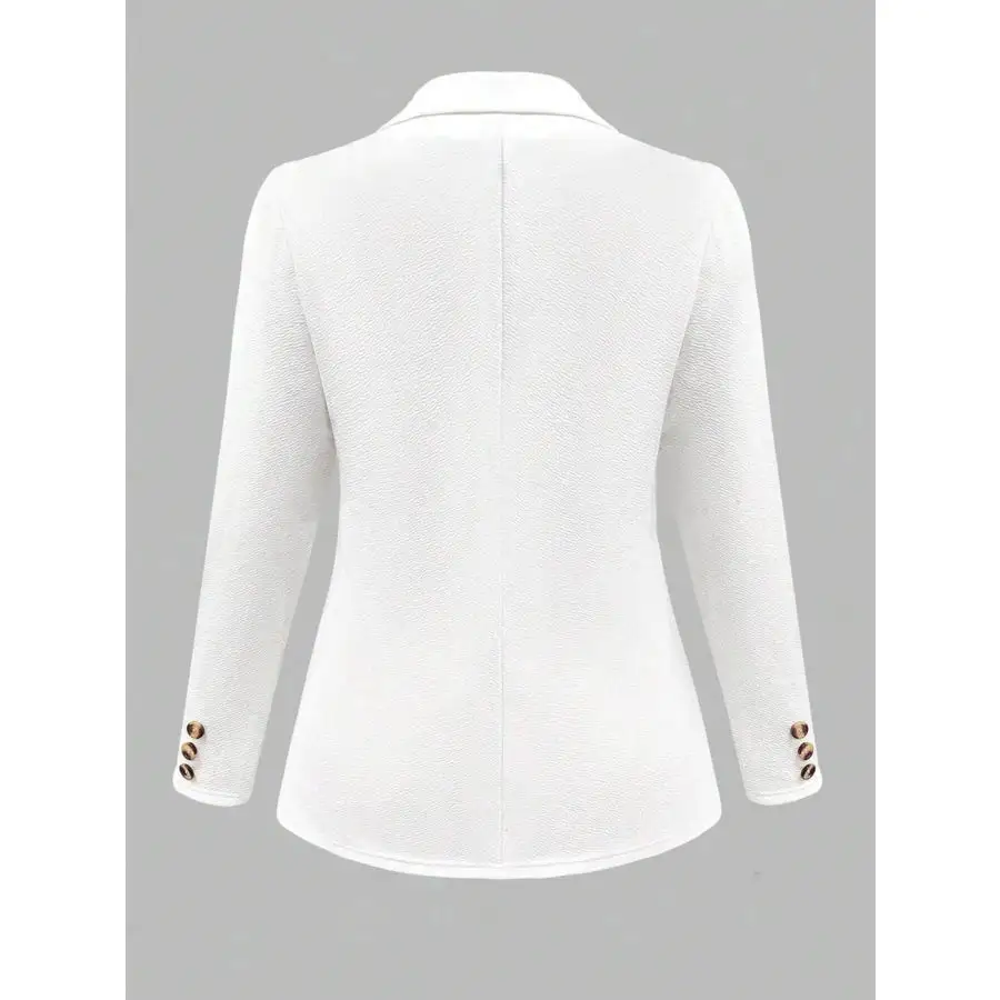 Lapel Collar Open Front Blazer Jacket