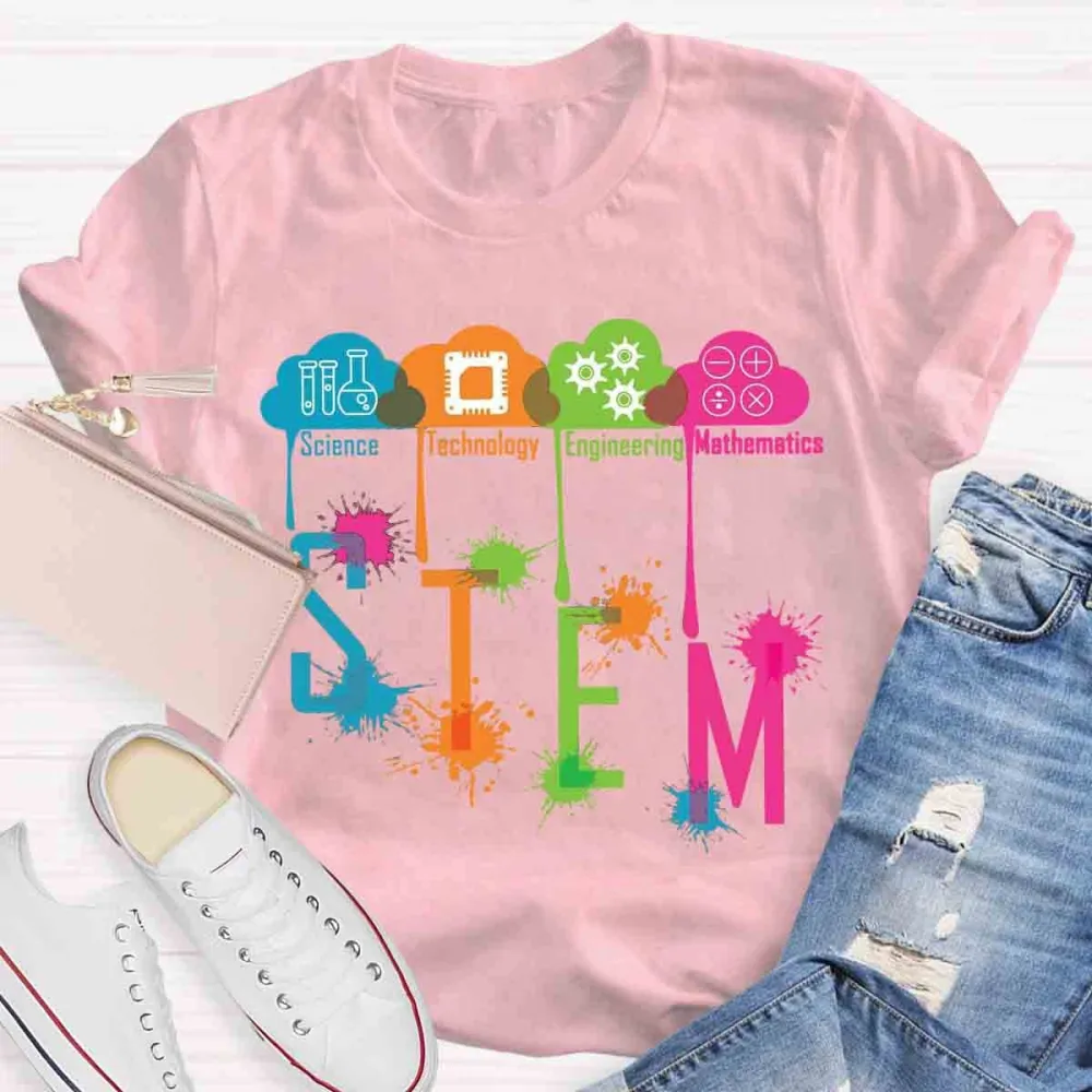 Color Splash Ink Teacher T-Shirt