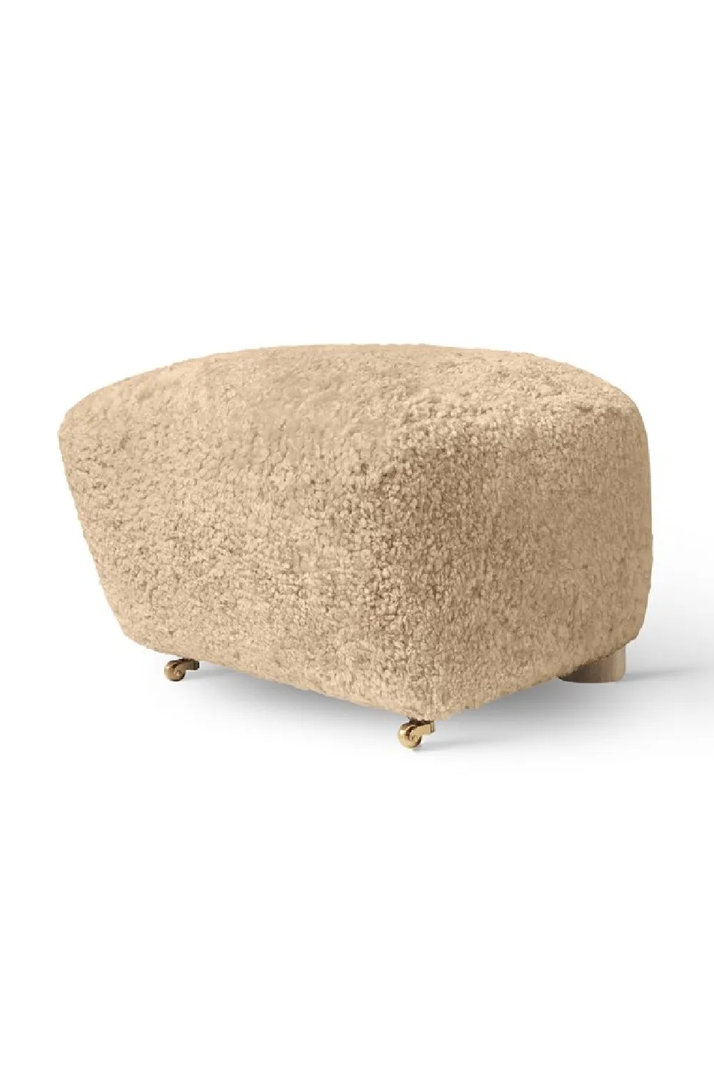 Oak Leg Upholstered Ottoman