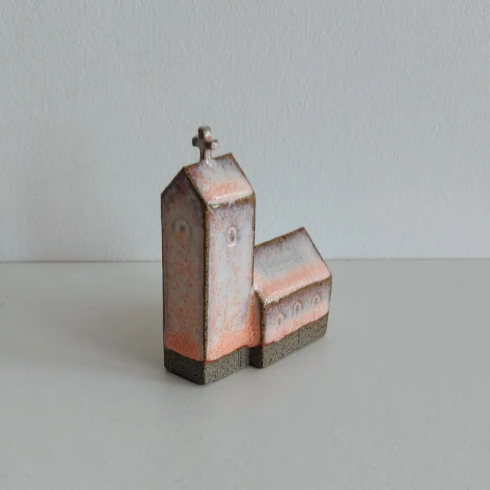 Handcrafted Ceramic Church Ornament