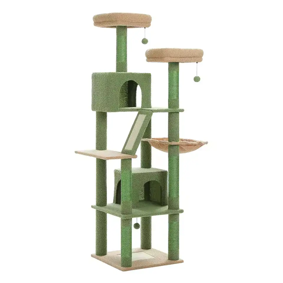 A Six-Story Cat Tree With Multiple Hiding Places