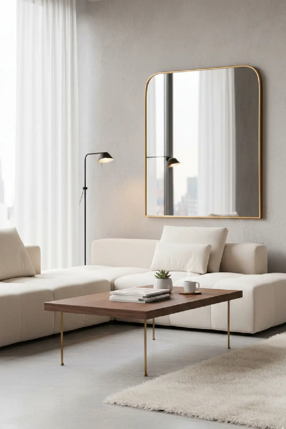 Iron Framed Wall Mirror
