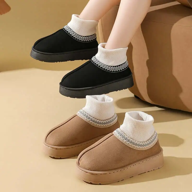 Simple Platform Slip On Boots