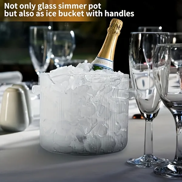 Multi-Purpose Glass Noodle Pot with Easy Pour Spout, Kitchen Tool for Noodles and Soup