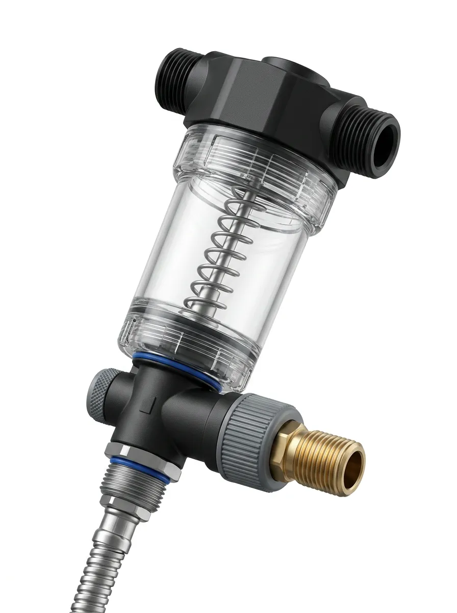 Clear-Housing Water Heater Sediment Flush Filter