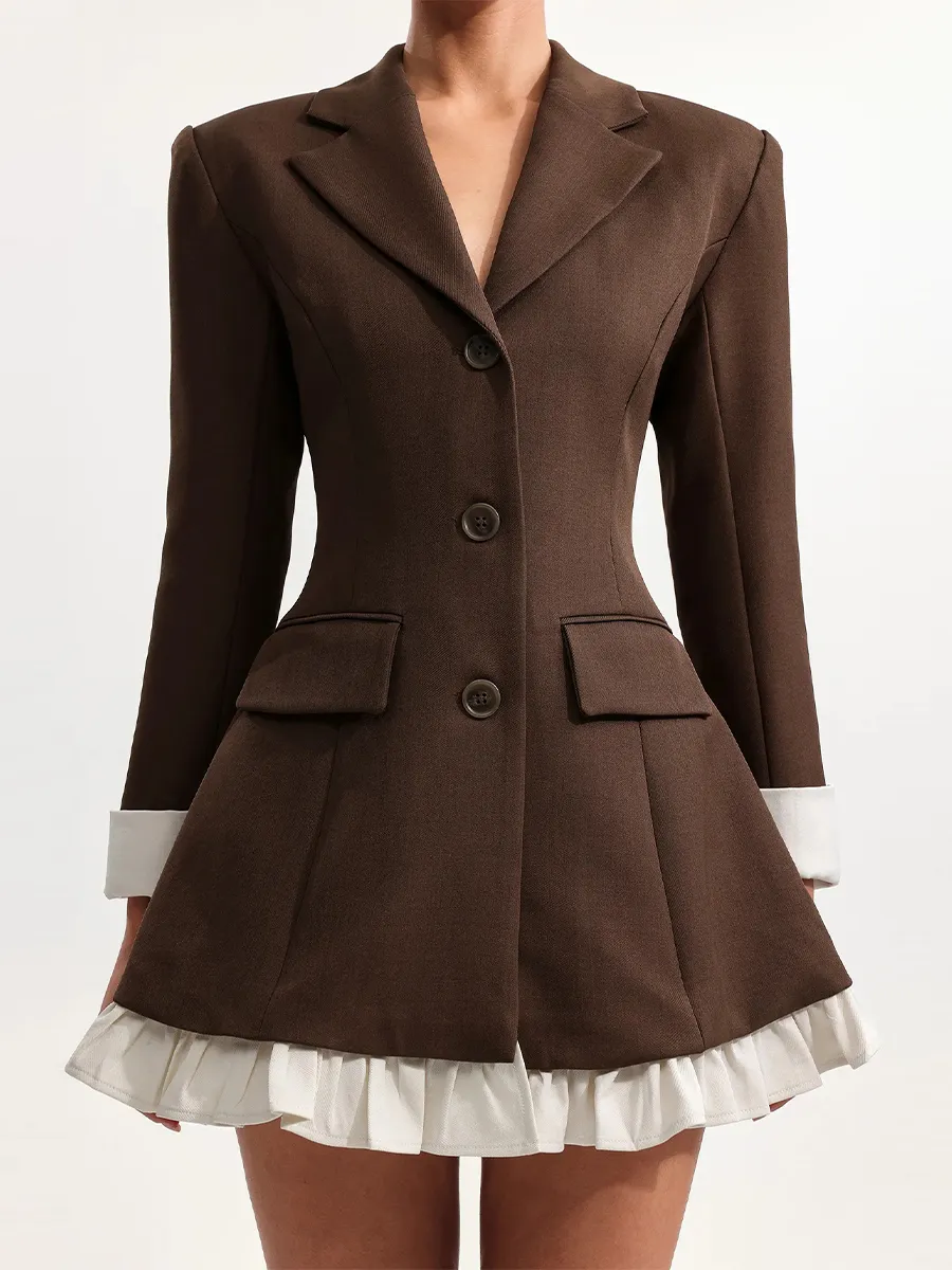 Sapphira Mini Dress In Brown