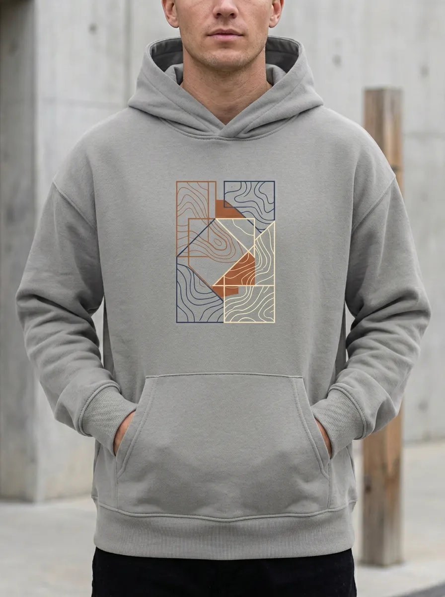 Geometric Topographic Hoodie