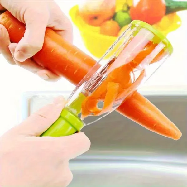 Vegetable Peeler with Peel Container
