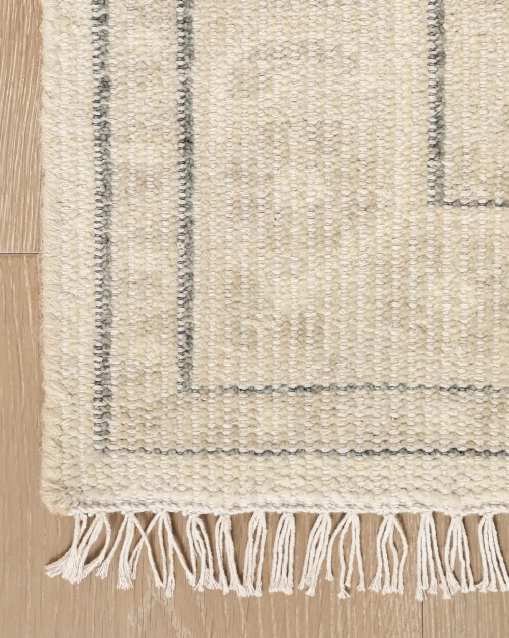Refined Textural Hand-Knotted Wool Area Rug