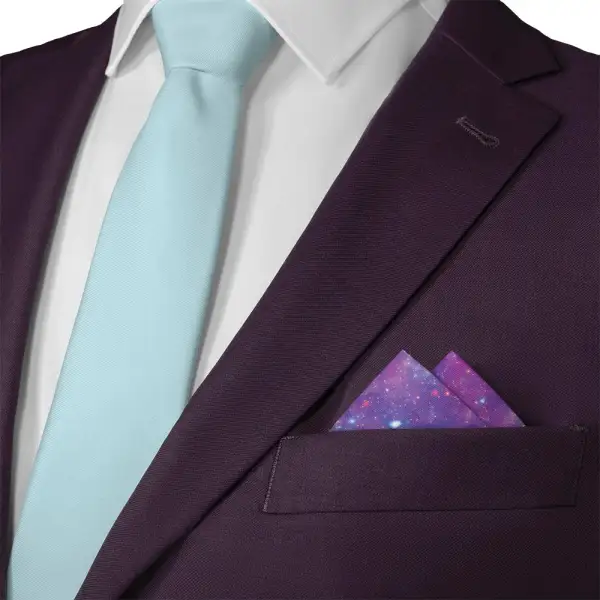 Refined Neat Novelty Space Motif Pocket Square