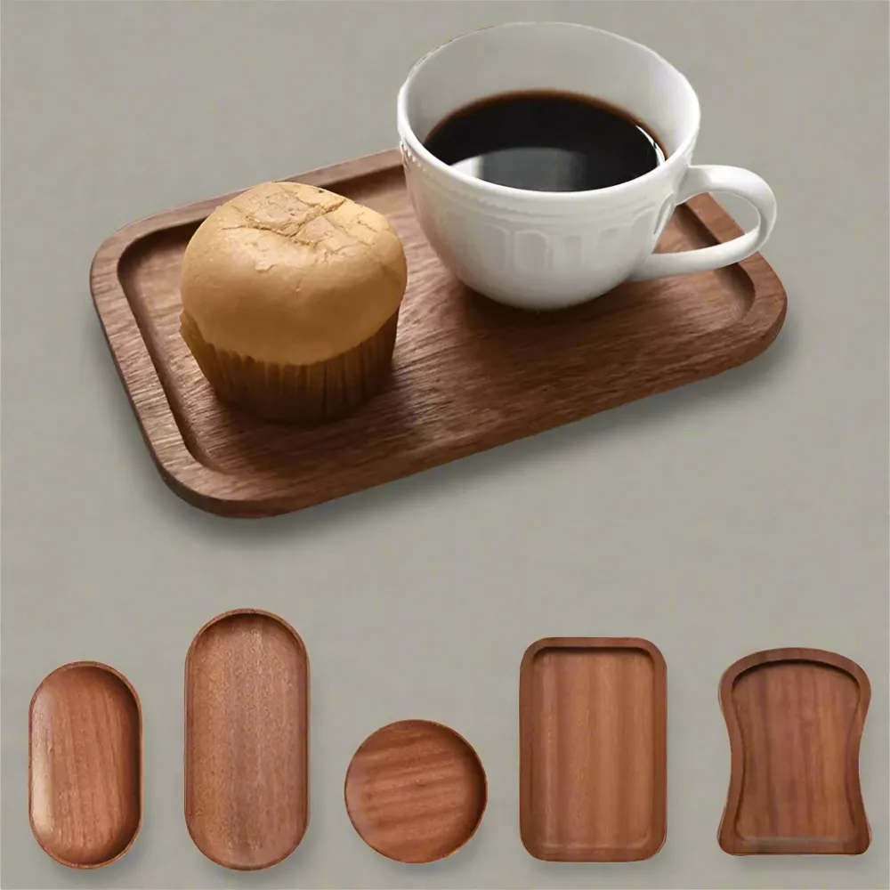 Acacia Wood Side Tray Set