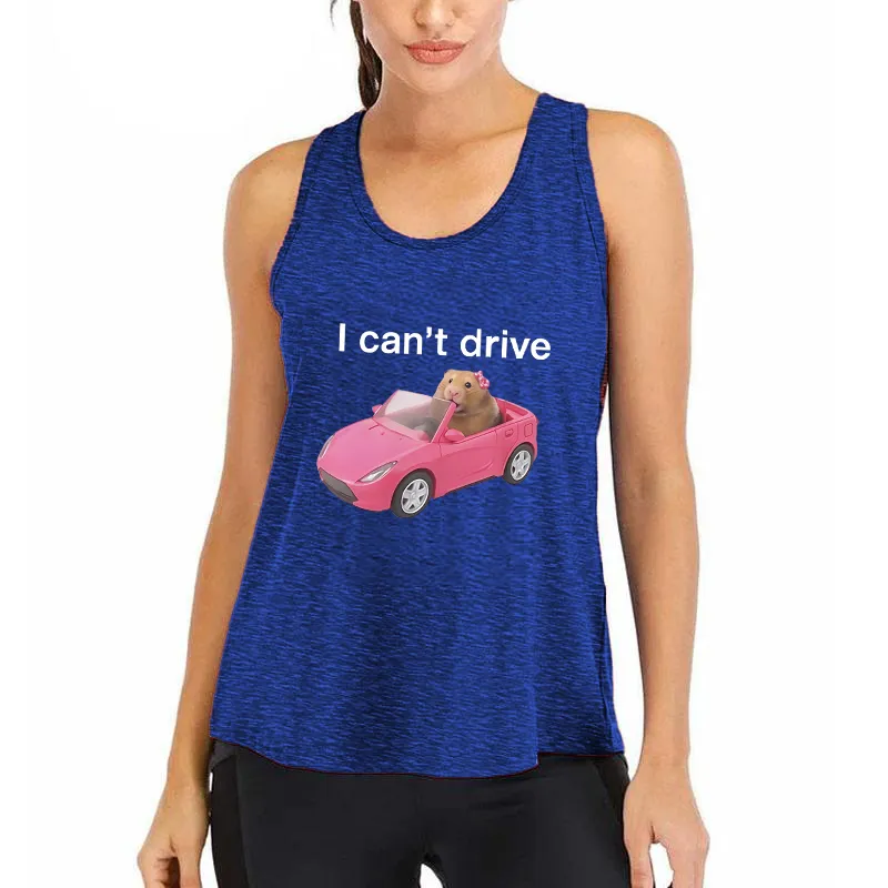 I Can T Drive Funny Hamster Meme Athletic Tank