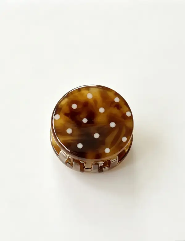 Button Dots Pattern Mini Hair Hair Claw Clip