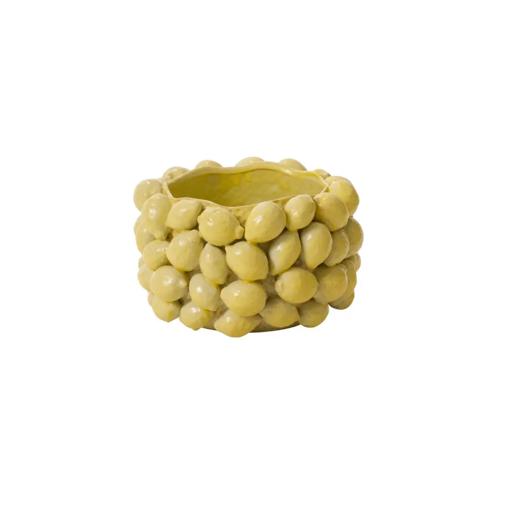Layered Lemon Ceramic Planter