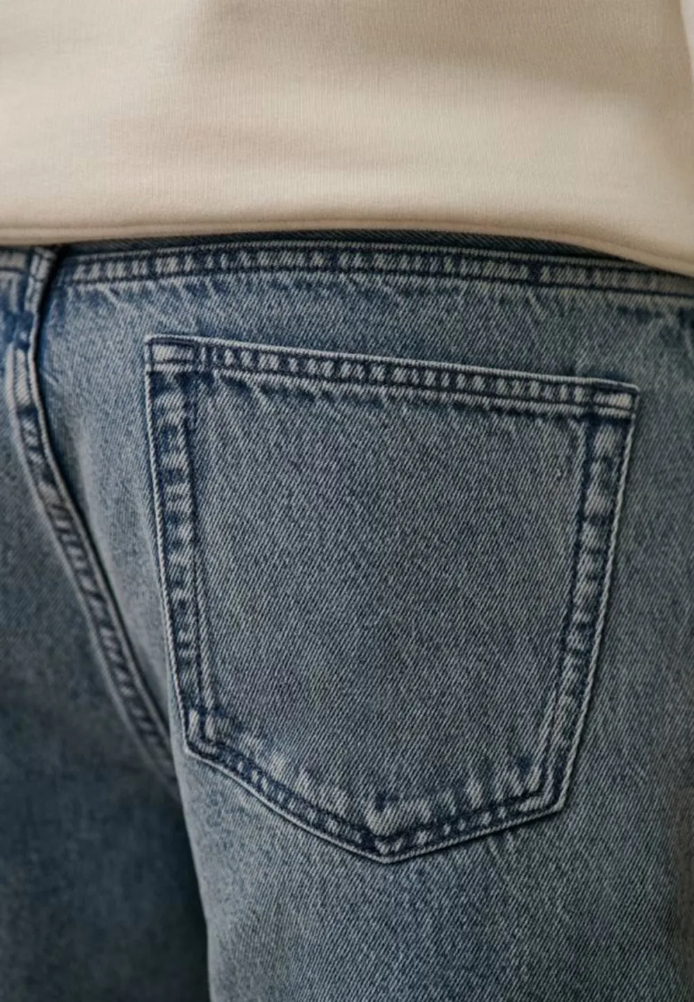 Dark Blue Straight Leg Casual Denim Jeans