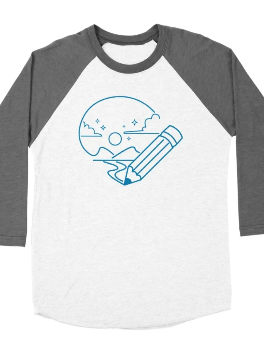 Line Art Landscape Print T-Shirt