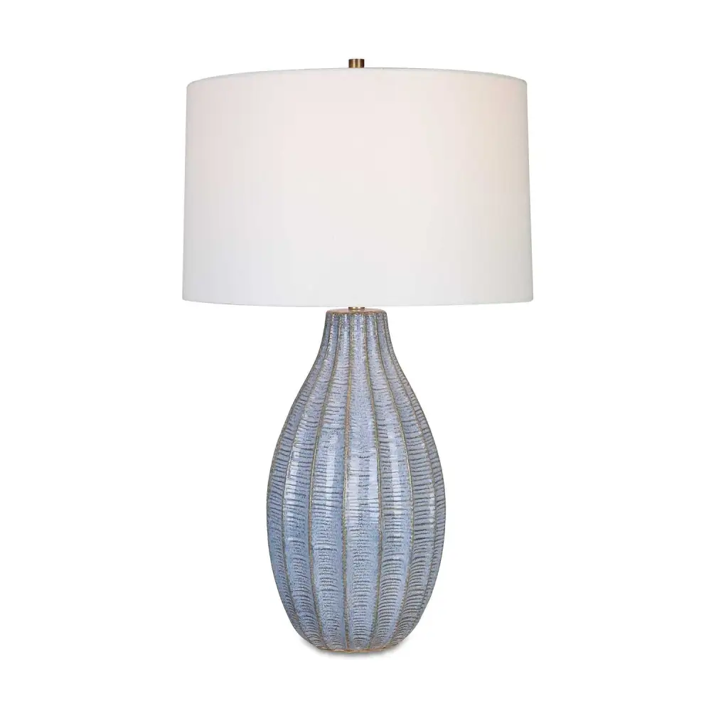Scalloped Ceramic Table Lamp
