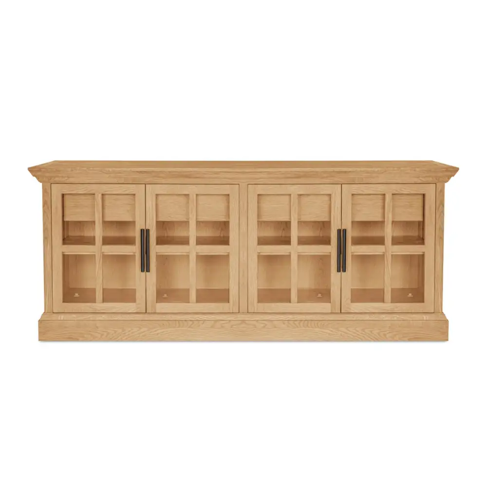 Sculptural Oak Four-Door Sideboard