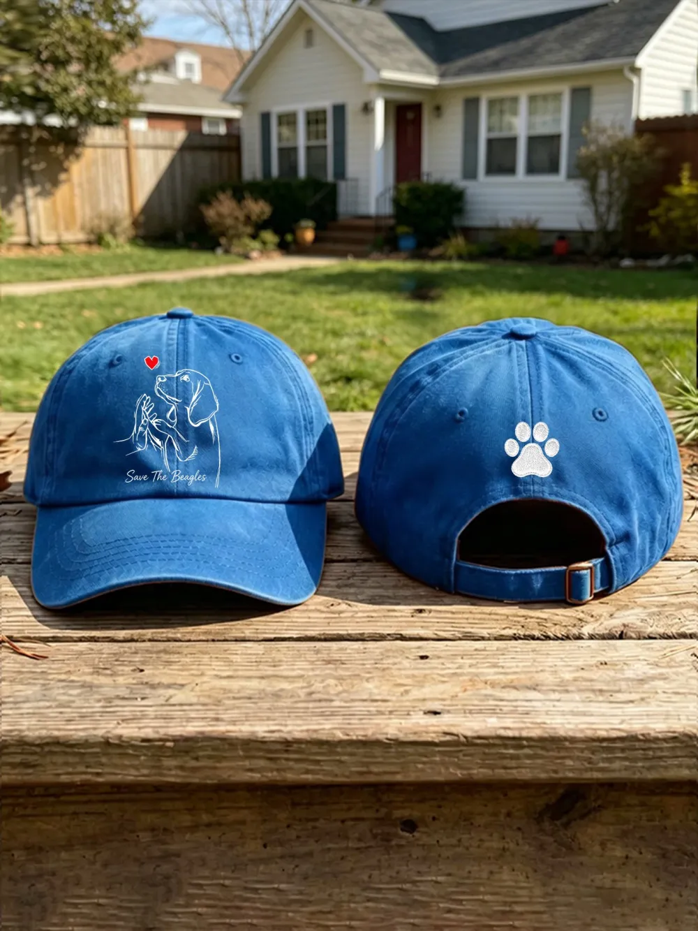 Unisex Save The Beagles Print Casual Hat