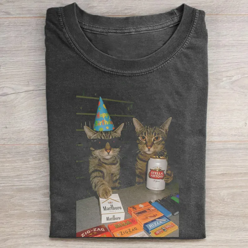 Funny Cat Smoking Tee