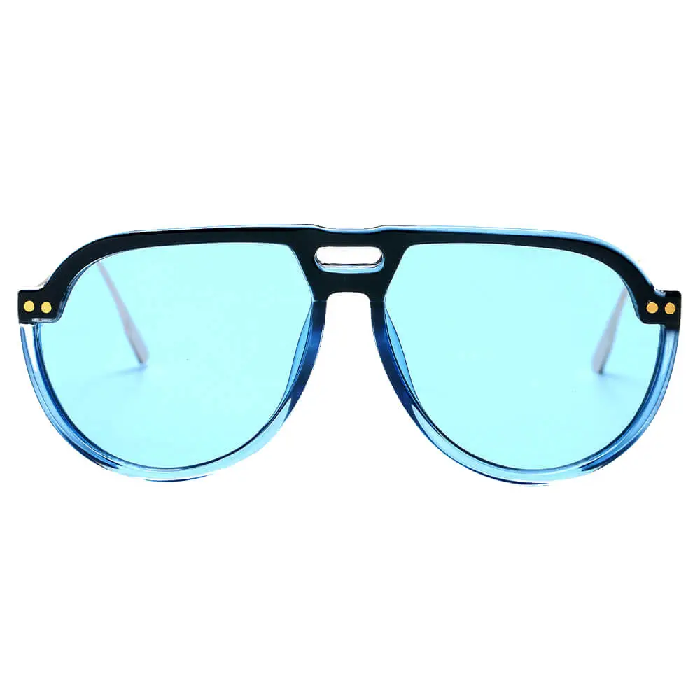 Patterned Round Frame Sunglasses