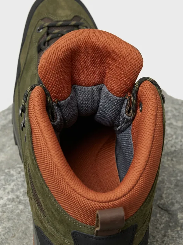 Men's Rust Contrast Panel Hiking Boots