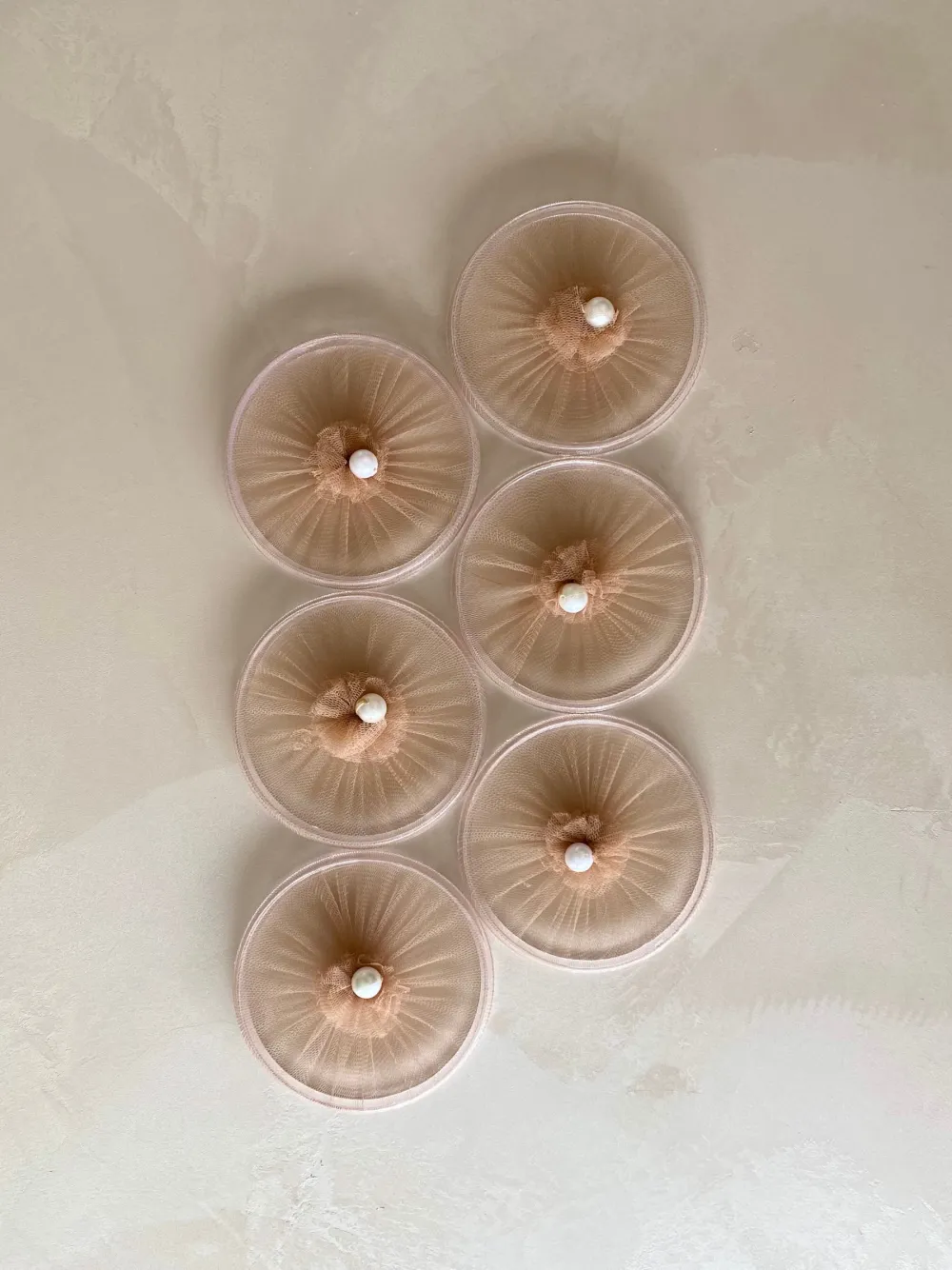Beige Mesh Glass Cover