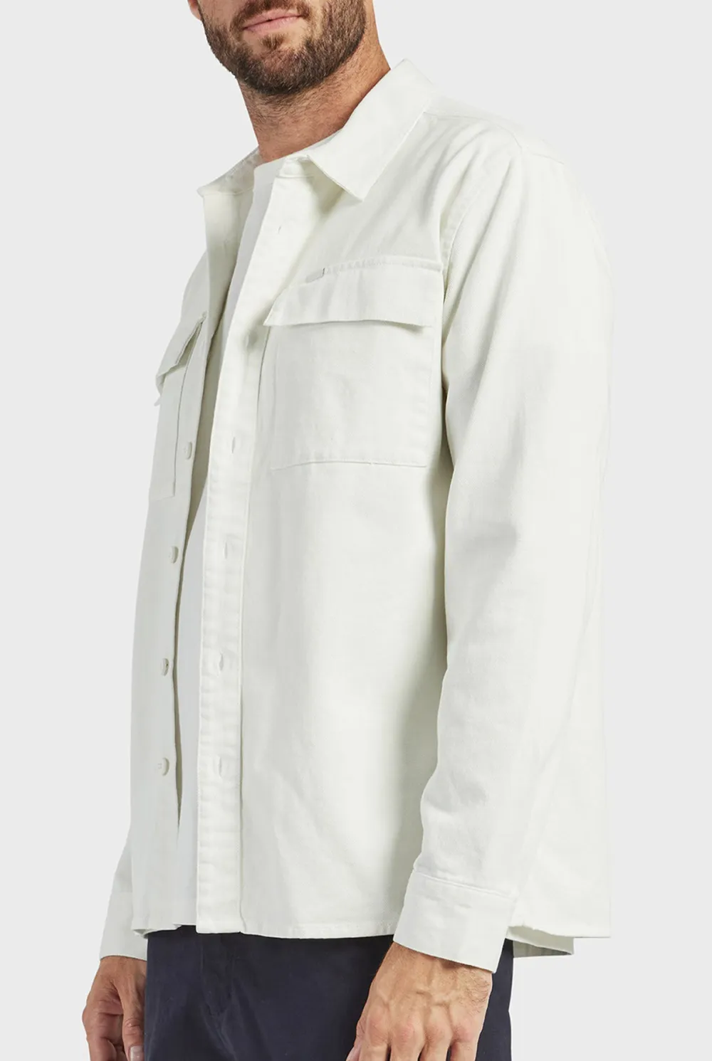 Casual Style Overshirt-Aloe beige