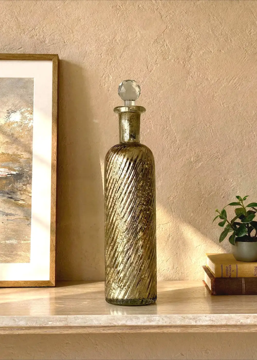 Rustic Glass Bottle Large