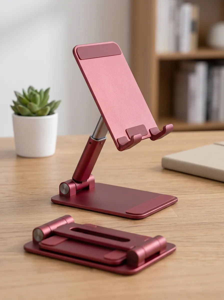 Red Aluminum Adjustable Phone Stand