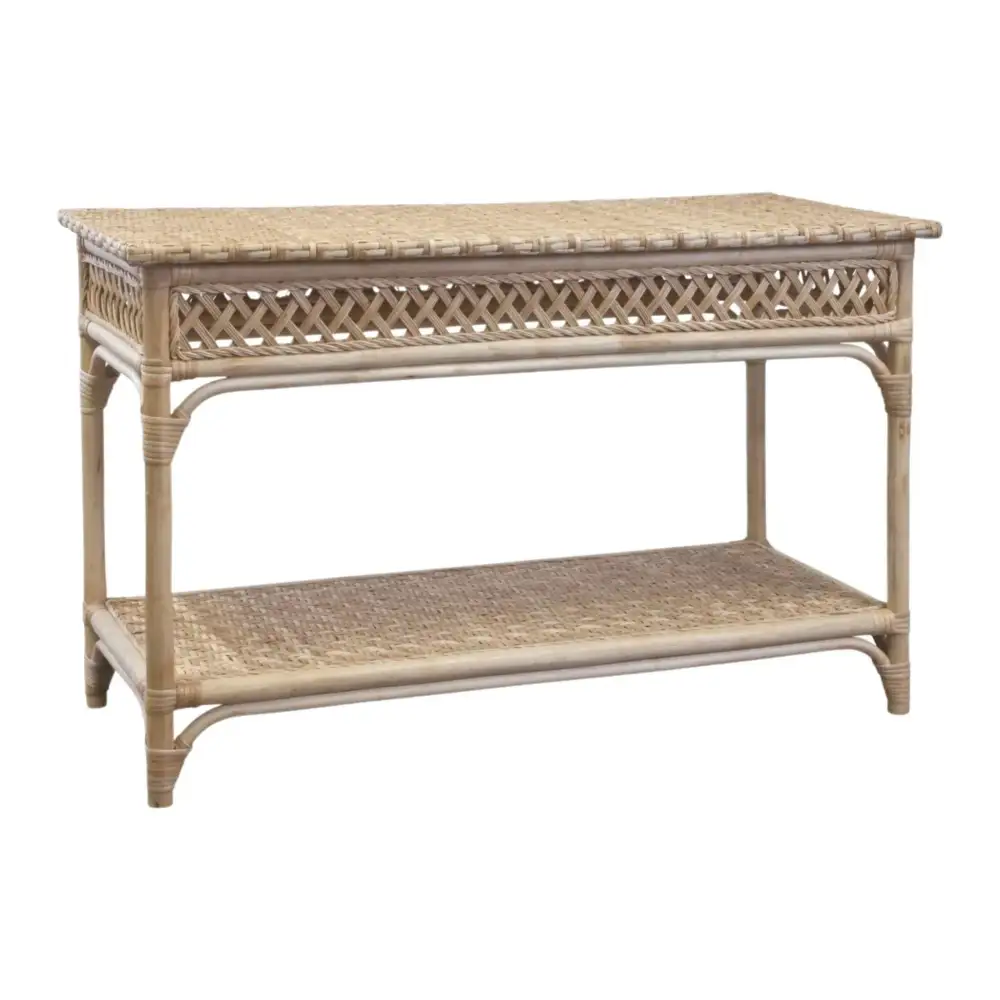 Modern Rattan Console Cabinet