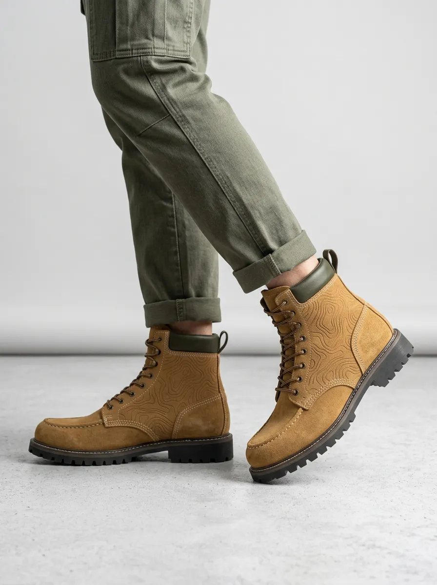 Unisex Outdoor Explorer Topographic Map Print Work Boots