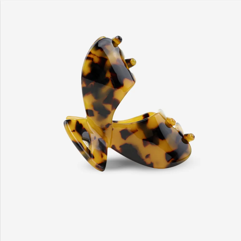 Dynamic Curved Leopard Pattern Hair Clip