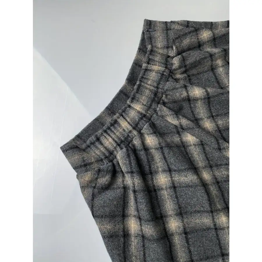 Elastic Waist Midi Skirt