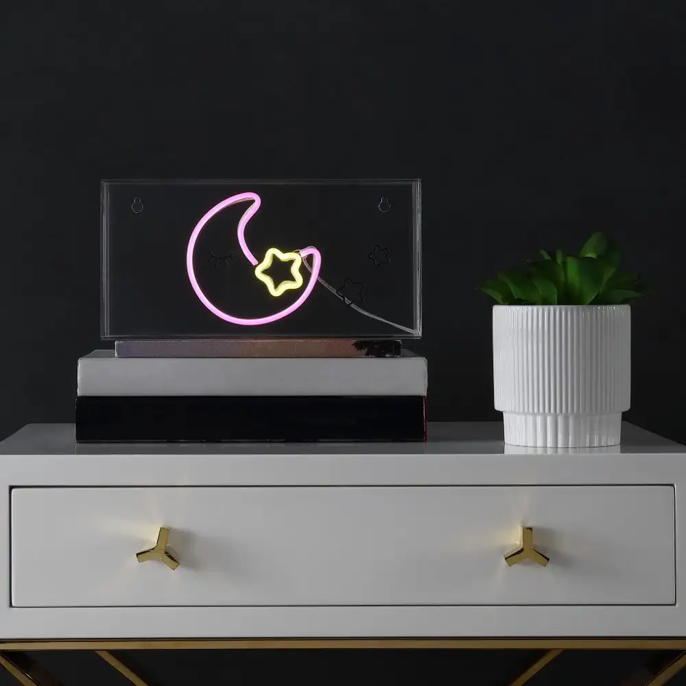 Contemporary Glam Acrylic Box USB Operated LED Light