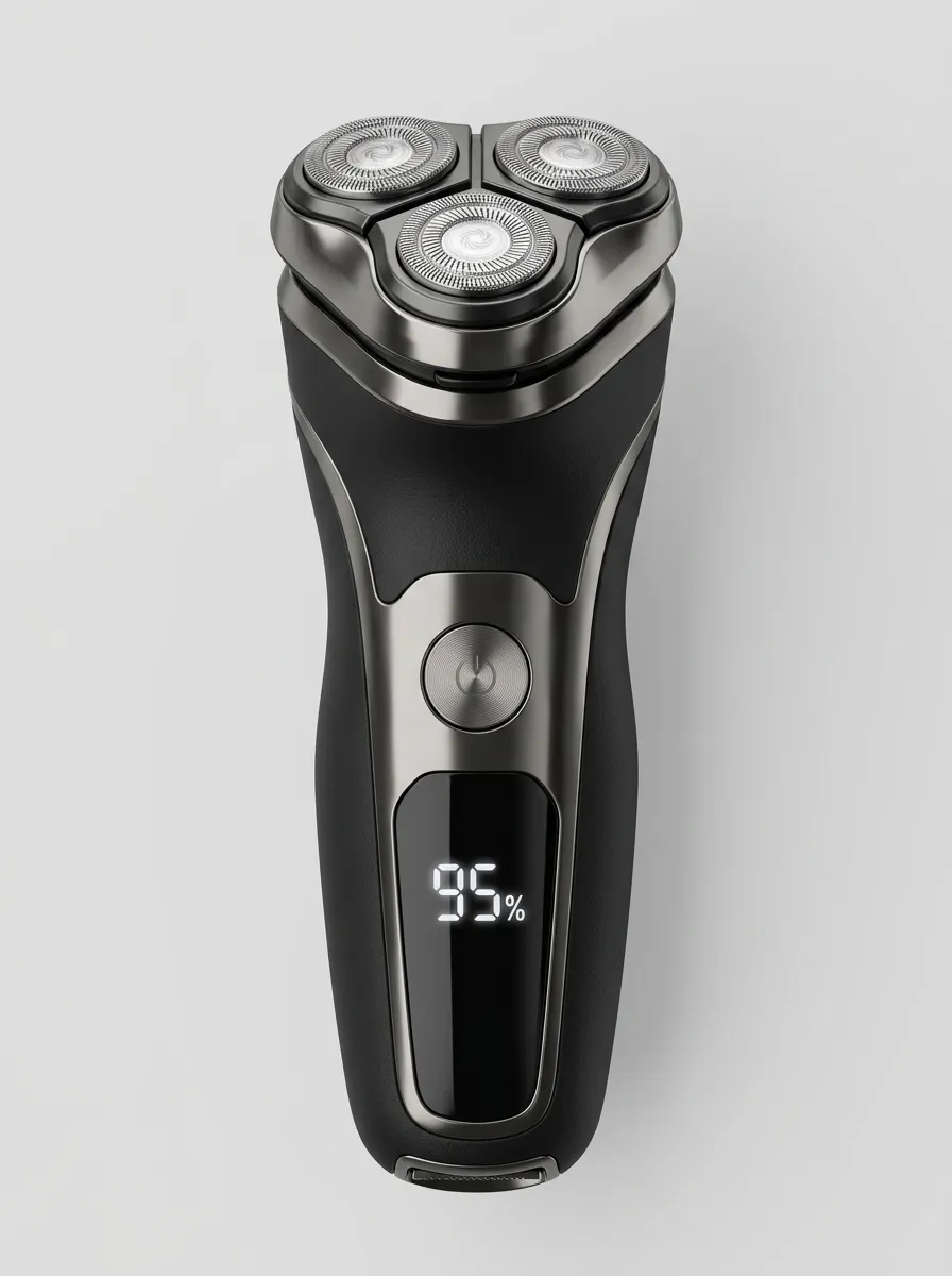 Rotary Triple-Blade LED Display Electric Shaver for Everyday Shaving