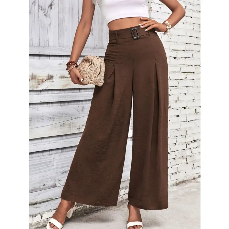 Modern High Waisted Wide Leg Pants