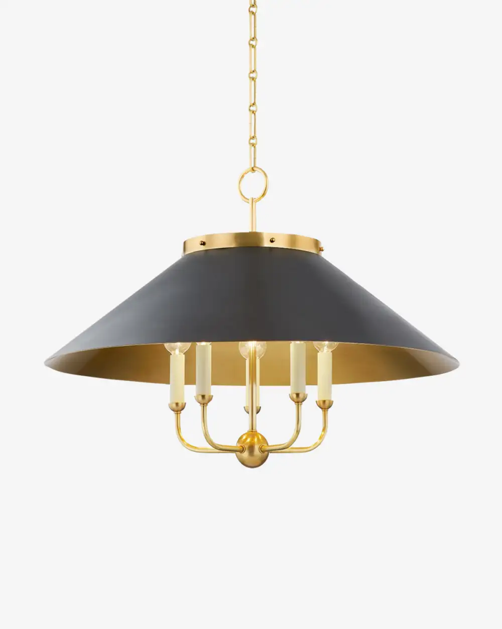 Candelabra Wide-Shade Pendant Light